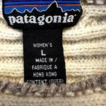 Patagonia Vintage 100% Wool Cable Knit Sweater 80s Pullover Crew Neck Cream L Photo 1