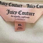 Juicy Couture NWT  Velour Pajama Top Cream Pastel Parchment Silver Bling Logo XL Photo 3