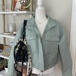 Ci Sono Quilted Women's Jacket in Light Sage Green Size XL Photo 0
