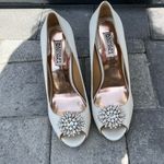 Badgley Mischka Wedding Jeannie Shoes Ivory 8 1/2 Photo 2