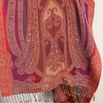 None Pashmina Scarf Burgundy Purple Fringe Edge Shawl Wrap Gift Women 23" x 80" Photo 4