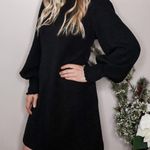 She & Sky Black Long Sleeve Sweater Dress Photo 0