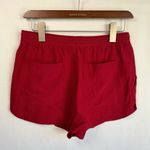 Robert Rodriguez  Relaxed Low-Rise Drawstring Silk Shorts, Crimson Size XS Photo 5