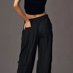 Anthropologie Daily Practice for  Base Jump Parachute Pant in Black Medium Photo 0