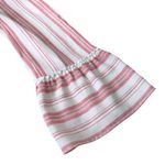 Entro  Tiered Pink & White Pink Striped Mini Ruffle Detail Bell Sleeves Dress Photo 3