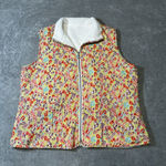 Matilda Jane NWT Reversible Floral and Fleece Vest Large Photo 0