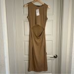 PRETTYGARDEN Women's‎ Midi Bodycon Side Slit Sleeveless Cut Out Dress Medium Photo 3