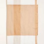 Ann Taylor NWT Cappuccino Tan/Cream Colorblock Plaid Wrap/Shawl/Scarf $59 Photo 0