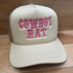 Cowboy Hat Trucker Embroidered SnapBack Tan Photo 1