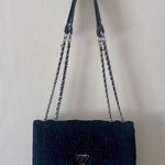 Guess Cessily Convertible Shoulder Bag in Black Tweed Photo 0