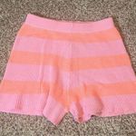Pink Lily  Knit Striped Shorts High Waist Casual Comfy Loungewear Medium Photo 0