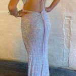 black tie white satin Prom Dresss Photo 2