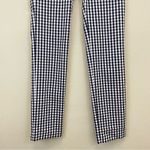 J. McLaughlin  Masie Gingham Plaid Slim Straight Leg‎ Pull On Pants Navy Size 4 Photo 5
