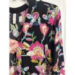 Xhilaration Black Floral Crochet Knit Open Front Cardigan Kimono Size XS Fairy Grunge Travel Photo 7