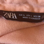 ZARA  Linen Blend Long Sleeve Frayed Button Down Shirt Top Size Large Photo 6