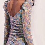 Saylor Lawren Pastel Colorful Sequin Ruched Bodycon Mini Dress Women's Small Photo 1