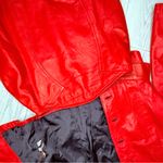 Vintage sema red leather button front long blazer jacket and skirt suit 40 / 8 Photo 7