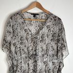 Coco Bianco Cream/Brown Snakeskin Print Waist Tied Caftan Cover Photo 2