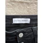 Vervet Flying Monkey Women's Wide-Leg Black Jeans Size 27 Button Fly Raw Hem Photo 3