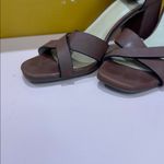 Naturalizer  Brown Size 6 Maggie Criss across Toe Open Sandal Block Heel Strap Photo 1