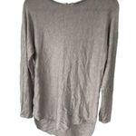 Joan Vass  Cashmere Blend Scoop Neck High Low Stocking Stitch Knit Sweater M Photo 0