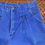 VINTAGE BLUE WESTERN STUDDED DENIM JEANS COWBOY PLEATED Size 28 Photo 3
