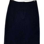 Philippe Adec‎ Paris Skirt Womens 6/40 Black Wool Cotton Blend Zip Back Midi Photo 0