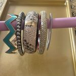 Women’s Vintage Set of Stylish Bangles in Mixed Colors, Five Total Silver Photo 1