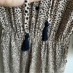 BEACHGOLD Chelsea Animal Print Romper in Brown Motif Size Medium Tan Photo 6