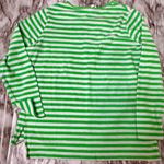 Crown & Ivy  Green and White Long Sleeve Terrycloth Nautical Sailor Popover Top Photo 8