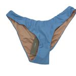 J.Crew New NWT Blue Cheeky High Cut Curved Waist Bikini Suit Swim Bottom Medium Photo 2