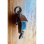 800 Sterling Silver‎ Charm Pendant Movable Cuckoo Clock Vintage European Photo 10