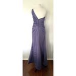 Mori Lee by Madeline Gardner Long Formal One Shoulder Satin Gown Dress Sz 10 Photo 1