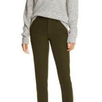 Vince  Soft Tailored Crop Pants Dark Olive Green Trouser Size 0 Photo 0