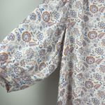 Rose + Olive  Tunic Top Women‎ 1X White Floral Lightweight Smocked Flowy Peasant Photo 5