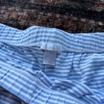Lake blue white striped pajama lounge shorts Pima cotton Size M Photo 3