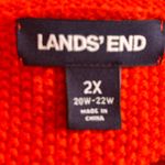 Lands' End  Cable Knit Sweater Orange 2X Photo 6