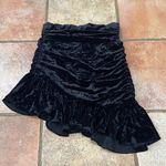 ZARA  asymmetrical crushed velvet skirt Photo 0