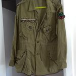 Gorgeous army jacket with patches and grommets and detail galore! Lots Pockets Size XL Photo 0