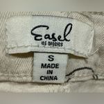 easel  Western Print Twill Wide Leg Stretchy Cotton Raw Hem Cropped Pants Small Photo 4