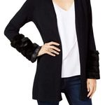 Thalia Sodi  Womens Faux Fur Cuff Cardigan Photo 0