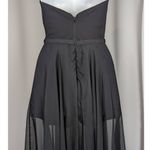 La Femme Strapless Sheer Overlay Formal Romper Dress Black Size 2 Photo 12