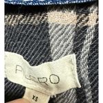 Pilcro  Anthropologie Ruffle Front Plaid Button Up Womens Size XS Blue Photo 4