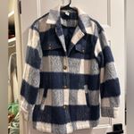 Wonderly Womens Blue and White Plaid Jacket Photo 1