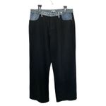 Moon River - Anthropologie two-tone, wide-leg jeans Size L the 90s/Y2K era. Photo 2