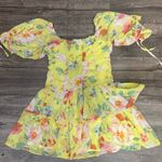 Forever 21  Yellow Floral Off-Shoulder Dress Photo 4