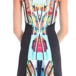 Clover Canyon Neoprene Scuba Sleeveless Peplum Dress Geometric Colorful Size S Photo 1