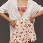 Farm Rio Cherry Print Linen Blend Skort, Size XL Photo 0
