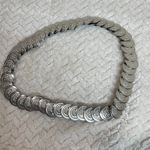 Vintage Silver Tone Coin Medallion Elastic Statement Belt Whimsigoth Maximalist Photo 4