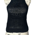 Mango MNG  Black Crochet Tank Top | Size S | 100% Cotton Photo 0
